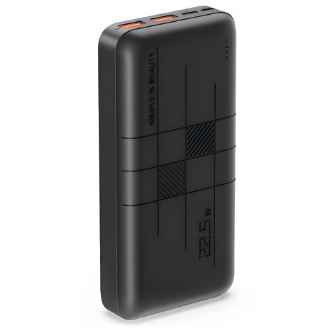 Повербанк XO PR188 (20000mAh, 22.5W QC3.0, Type-C PD 20W), чорний Повербанк XO PR188 (20000mAh, 22.5W QC3.0, Type-C PD 20W), чорний