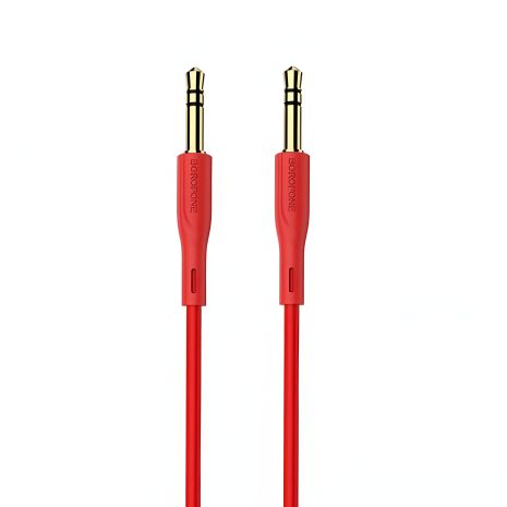 AUX кабель Borofone BL1 Jack 3.5 to Jack 3.5 1m червоний