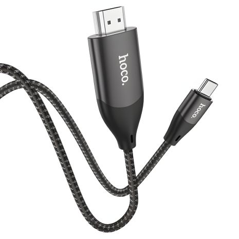 Адаптер-перехідник Hoco UA16 4K Type-C to HDMI 2m темно-сріблястий