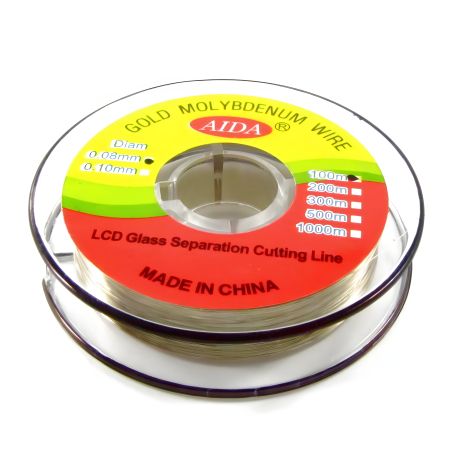 Дріт (струна) Aida 0,08 мм/100 м для сепарації комплектів дисплей+тачскрін Дріт (струна) Aida 0,08 мм/100 м для сепарації комплектів дисплей+тачскрін