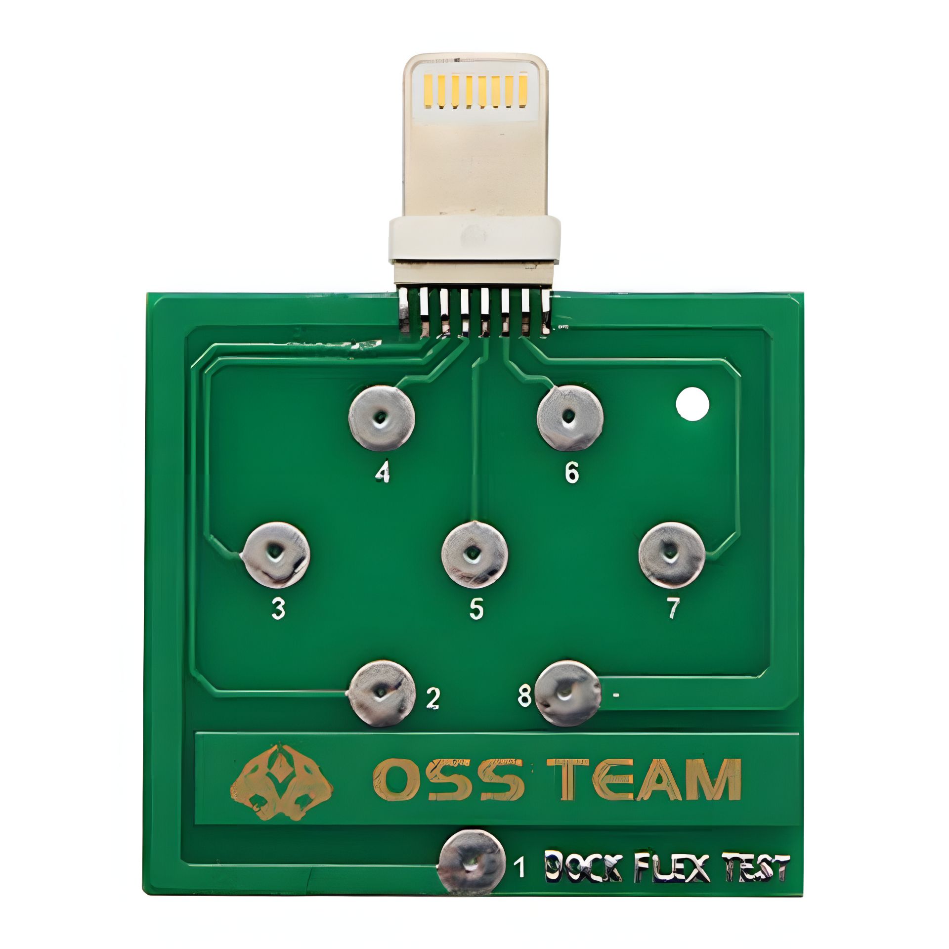 Тестова плата для перевірки контактів роз'єму iPhone на коротке замикання Aida DFT-iP Тестова плата для перевірки контактів роз'єму iPhone на коротке замикання Aida DFT-iP