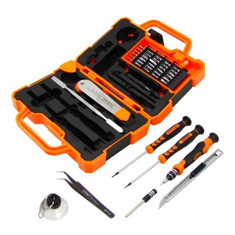 Інструментів набір Jakemy JM-8139 (35 біт, ручка, подовжувач, пінцет, ніж, мет. лопатка 2-стор., викрутки +1.2, пенталоб 0.8)