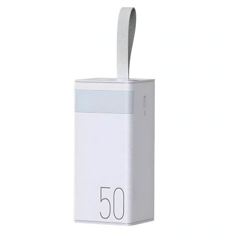 Повербанк Remax RPP-321 (50000mAh/Out: 2xUSB-A 22.5W QC3.0, Type-C PD 20W/In: micro-USB, Type-C 18W) з LED Дисплеєм та ліхтариком, Білий Повербанк Remax RPP-321 (50000mAh/Out: 2xUSB-A 22.5W QC3.0, Type-C PD 20W/In: micro-USB, Type-C 18W) з LED Дисплеєм та ліхтариком, Білий