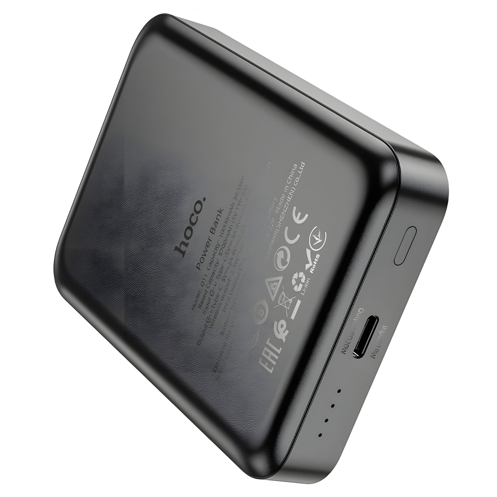 Повербанк Hoco Q11 MagSafe Wireless Charger 3-in-1 (10000 mAh / Out: Type-C 20W / In: Type-C 18W) з LED індикатором, Чорний Повербанк Hoco Q11 MagSafe Wireless Charger 3-in-1 (10000 mAh / Out: Type-C 20W / In: Type-C 18W) з LED індикатором, Чорний