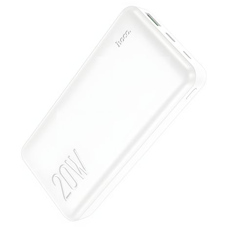 Повербанк Hoco J87A (20000 mAh/Out: USB 18W QC3.0, Type-C 20W PD/In: Type-C 18W, micro 18W) з LED індикатором, Білий