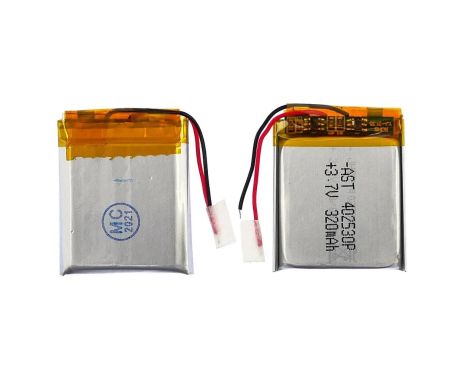 Універсальний акумулятор 402530P з контролером, 4 х 25 х 32 мм (320 mAh)/ для TWS навушників, кейсів навушників, смарт годинників та іграшок Універсальний акумулятор 402530P з контролером, 4 х 25 х 32 мм (320 mAh)/ для TWS навушників, кейсів навушників, смарт годинників та іграшок