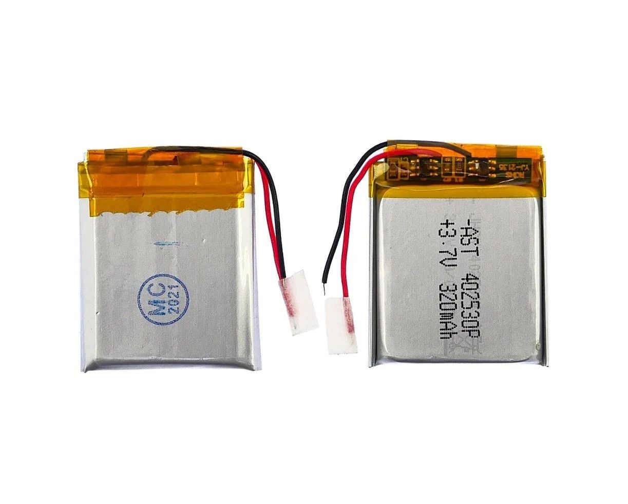 Універсальний акумулятор 402530P з контролером, 4 х 25 х 32 мм (320 mAh)/ для TWS навушників, кейсів навушників, смарт годинників та іграшок Універсальний акумулятор 402530P з контролером, 4 х 25 х 32 мм (320 mAh)/ для TWS навушників, кейсів навушників, смарт годинників та іграшок