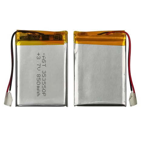 Аккумулятор с контроллером 353550P универсальный, 3,5 х 35 х 50 мм (850 mAh) для наушников, видеорегистраторов и игрушек