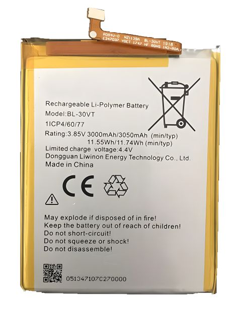 Tecno F4 Pro (3050 mAh) BL-30VT Акумулятор [Original PRC], 12 міс. гарантії