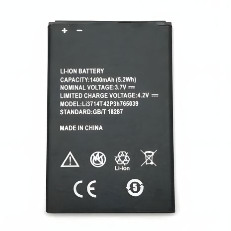Акумулятор ZTE Li3714t42p3h765039 для Blade A5/A5 Pro/AF3/AF5/A506/T221/AF8/T230, ємність 1400 mAh [Original PRC] 12 місяців гарантії