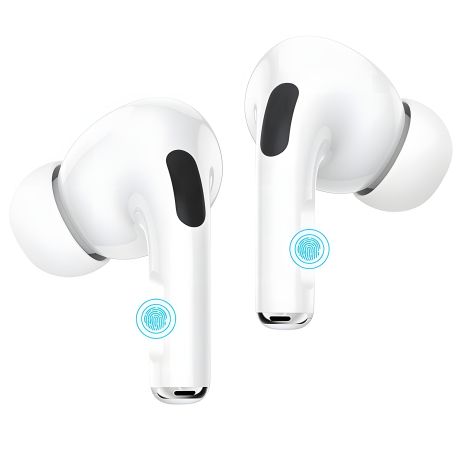 Hoco EW04 Plus TWS Bluetooth 5.1 вакуумные наушники с микрофоном, белый