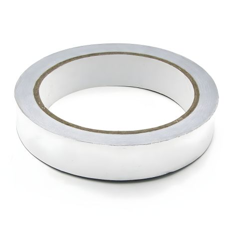 Скотч 20 мм алюминиевый термостойкий Скотч 20 мм алюминиевый термостойкий