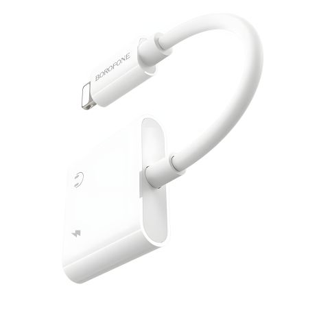 Аудио конвертер переходник Borofone BV11 2в1 Lightning to 2 Lightning (F) 0.124м белый Аудио конвертер переходник Borofone BV11 2в1 Lightning to 2 Lightning (F) 0.124м белый
