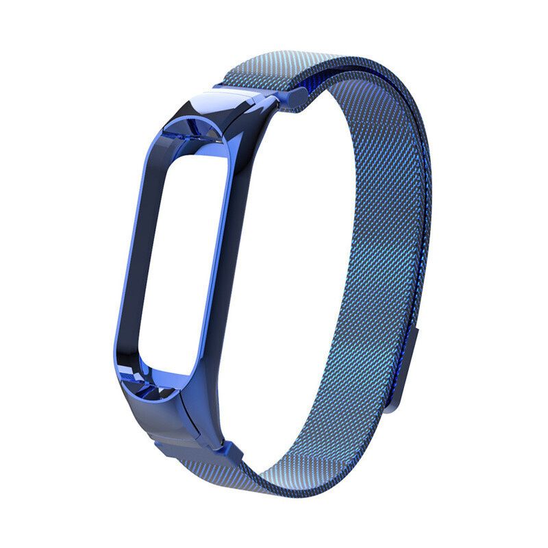 Ремешок Миланская петля для Xiaomi Mi Band 3/ 4 синий Ремешок Миланская петля для Xiaomi Mi Band 3/ 4 синий