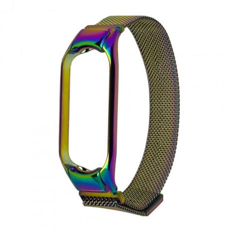 Ремешок Миланская петля для Xiaomi Mi Band 5/ 6 радужный Ремешок Миланская петля для Xiaomi Mi Band 5/ 6 радужный