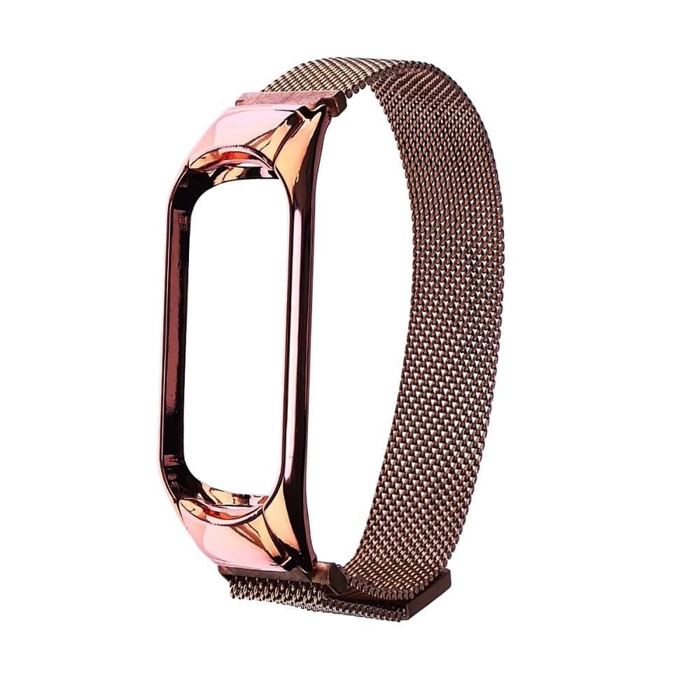 Ремешок Миланская петля для Xiaomi Mi Band 5/ 6 медный Ремешок Миланская петля для Xiaomi Mi Band 5/ 6 медный