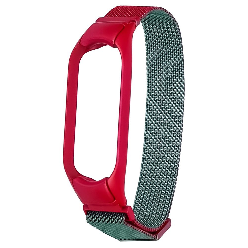 Ремешок Миланская петля радужная для Xiaomi Mi Band 5/ 6 № 38 титаново-розовый Ремешок Миланская петля радужная для Xiaomi Mi Band 5/ 6 № 38 титаново-розовый