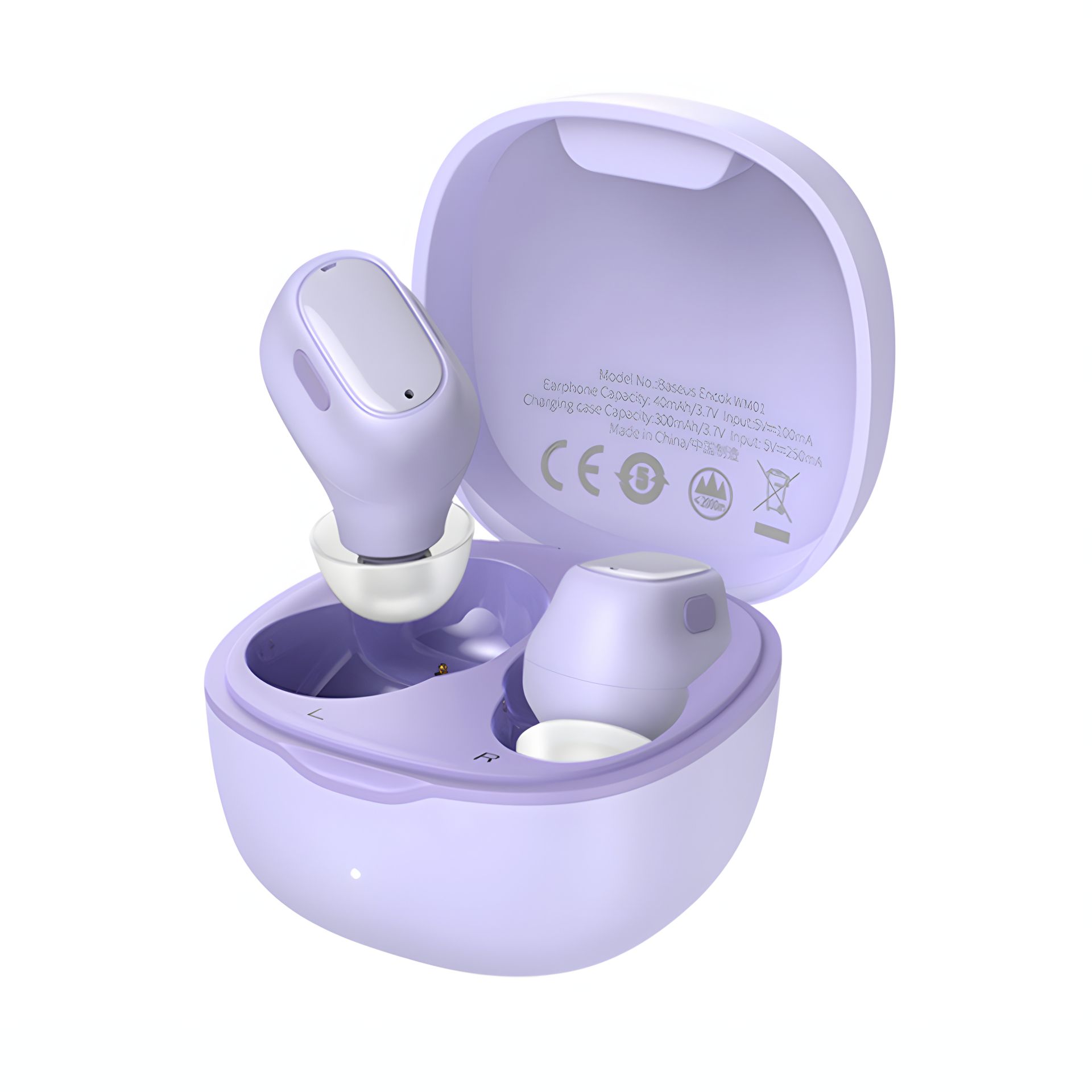 Беспроводная гарнитура BASEUS WM01 Encok TWS |5 часов, BT5.0, 40mAh/300mAh| (NGWM01) фиолетовый Беспроводная гарнитура BASEUS WM01 Encok TWS |5 часов, BT5.0, 40mAh/300mAh| (NGWM01) фиолетовый