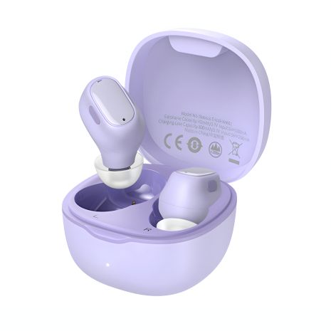 Беспроводная гарнитура BASEUS WM01 Encok TWS |5 часов, BT5.0, 40mAh/300mAh| (NGWM01) фиолетовый Беспроводная гарнитура BASEUS WM01 Encok TWS |5 часов, BT5.0, 40mAh/300mAh| (NGWM01) фиолетовый