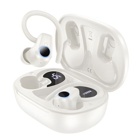 Безпровідні навушники HOCO EQ8 Pure joy in-ear true wireless BT5.3 headset, 40mAh, 500mAh, 7h, Milky White Безпровідні навушники HOCO EQ8 Pure joy in-ear true wireless BT5.3 headset, 40mAh, 500mAh, 7h, Milky White