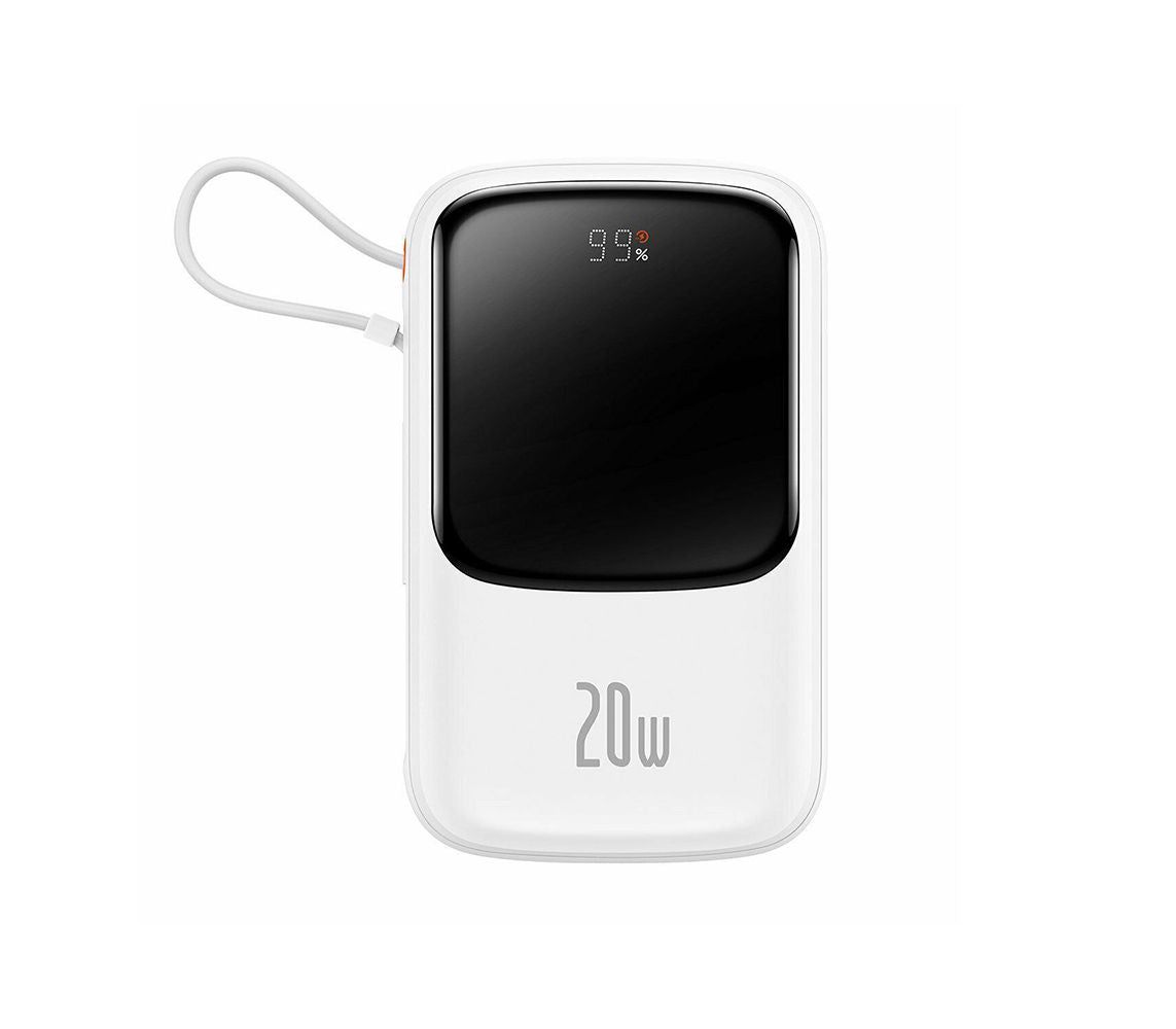 Power Bank Baseus Qpow Pro 10 000 mAh 20W iP White PPQD020002 Power Bank Baseus Qpow Pro 10 000 mAh 20W iP White PPQD020002