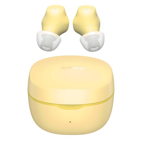 Жовті навушники BASEUS WM01 Encok TWS: 5 годин, BT5.0, 40mAh/300mAh (NGWM01)