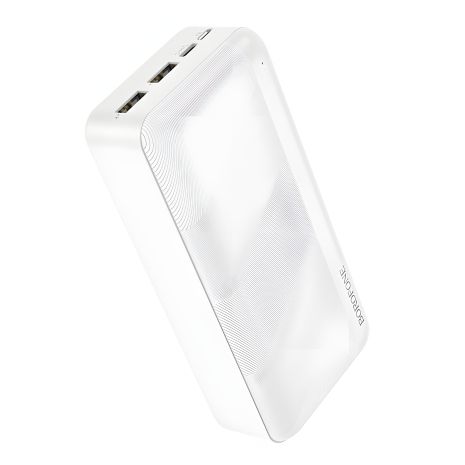 Borofone BJ27B Повербанк (30000 mAh / Out: 2USB 5V*2.1A / In: Type-C, micro-USB) LED indicator, white Borofone BJ27B Повербанк (30000 mAh / Out: 2USB 5V*2.1A / In: Type-C, micro-USB) LED indicator, white
