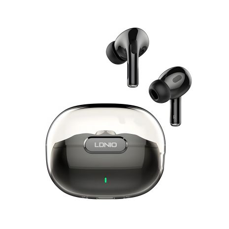 Навушники Ldnio T02 TWS HD Audio BT Earbuds | BT5.3, 30/300 mAh, 4 години автономної роботи | чорні Навушники Ldnio T02 TWS HD Audio BT Earbuds | BT5.3, 30/300 mAh, 4 години автономної роботи | чорні