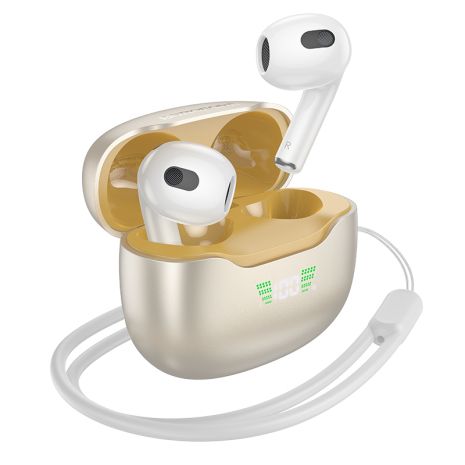 Навушники BOROFONE BW40 Gratified true wireless BT headset Champagne Gold Навушники BOROFONE BW40 Gratified true wireless BT headset Champagne Gold