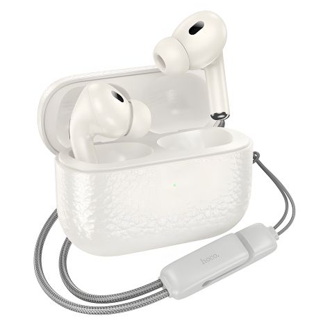 Бездротові TWS навушники Hoco EQ9, вакуумні, BT 5.3, 40mAh, 300mAh, 7 годин, кольору milky white