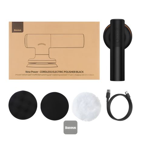Електричний полірувальний пристрій Baseus New Power Cordless, 30W, 4000 mAh Black