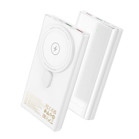 Powerbank HOCO Q22 (Magsafe 15W/PD 20W + QC3.0 22.5W/10000 mAh) White Powerbank HOCO Q22 (Magsafe 15W/PD 20W + QC3.0 22.5W/10000 mAh) White