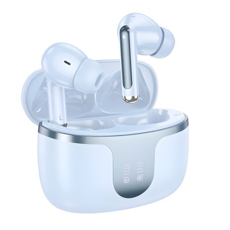 Синие вакуумные Hoco EQ10 наушники TWS беспроводные Синие вакуумные Hoco EQ10 наушники TWS беспроводные