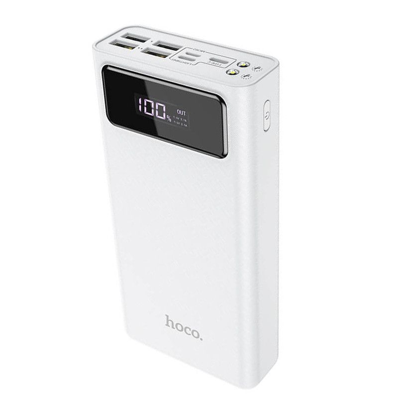 Повербанк HOCO J65 30000mAh |4USB/Lightning/Type-C, 2A, LED Display| white Повербанк HOCO J65 30000mAh |4USB/Lightning/Type-C, 2A, LED Display| white
