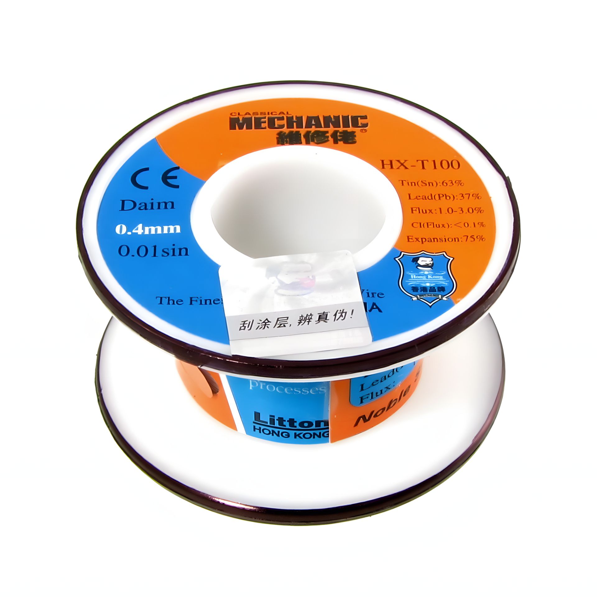 Припій Mechanic HX-T100 0.4 мм, 55 гр, 63% Sn, 37% Pb Припій Mechanic HX-T100 0.4 мм, 55 гр, 63% Sn, 37% Pb