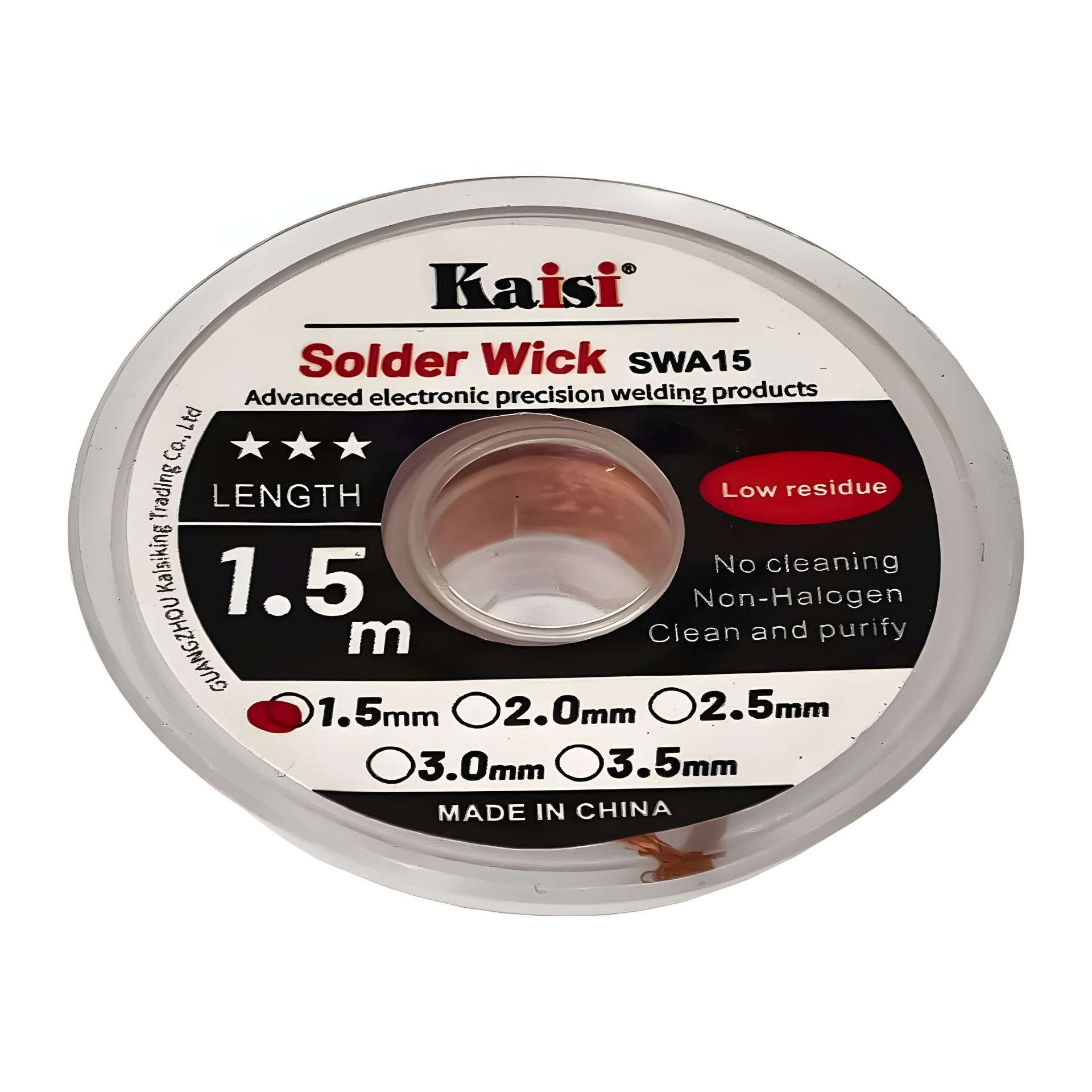Kaisi очиститель припоя 1515 (1.5 мм x 1.5 м) Kaisi очиститель припоя 1515 (1.5 мм x 1.5 м)