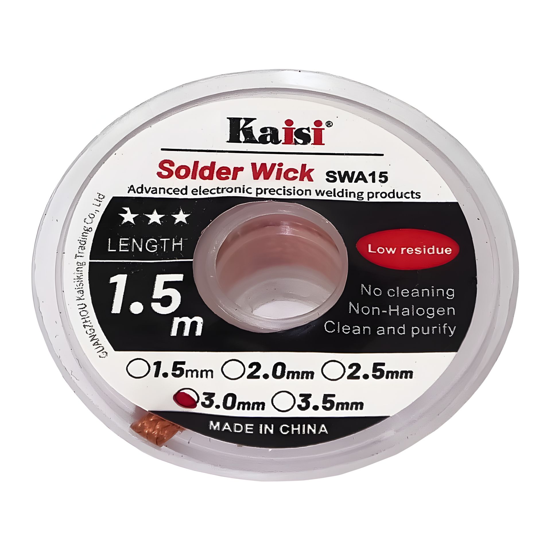 Kaisi очиститель припоя 3015 (3 мм x 1.5 м) Kaisi очиститель припоя 3015 (3 мм x 1.5 м)