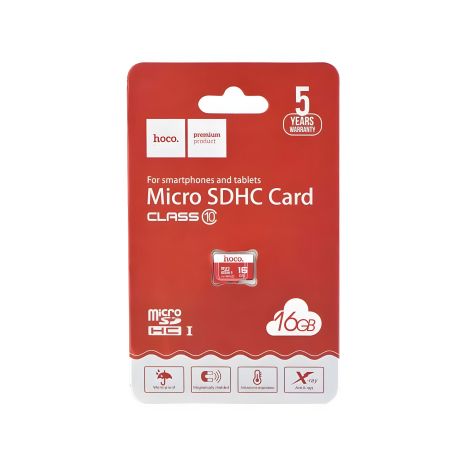 MicroSDHC 16gb Class 10 карта памяти Hoco, Красный