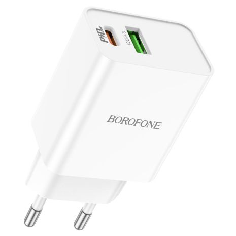 Зарядний пристрій Borofone BA69A Resource PD20W+QC3.0 Білий Зарядний пристрій Borofone BA69A Resource PD20W+QC3.0 Білий