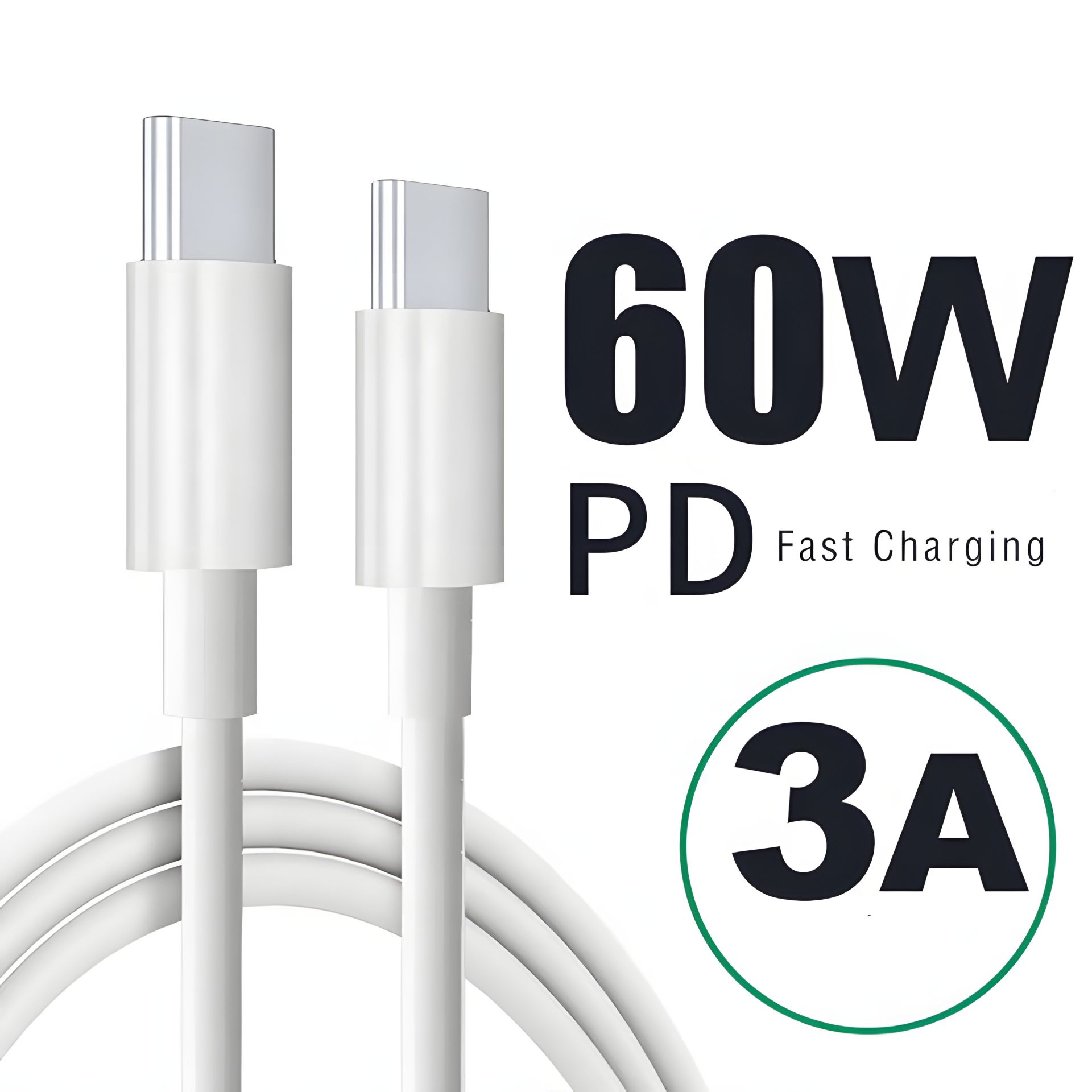 Кабель Hoco X96 Type-C to Type-C PD 60W 1m білий Кабель Hoco X96 Type-C to Type-C PD 60W 1m білий