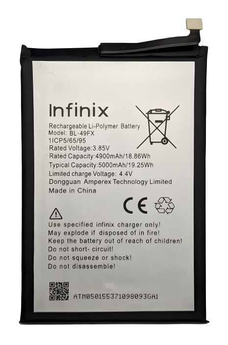Батарея Акумуляторна Infinix BL-49FX Hot 10 Lite 10S 12i 20i Smart 6 6 HD 5000 mAh [Original PRC] 12 міс. гарантії
