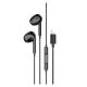 Навушники Hoco M111 Max, дротові, вкладки, з мікрофоном, Lightning, 1.2m, чорні