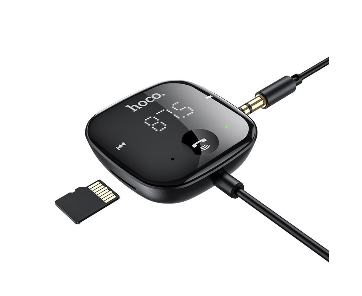 Автомобильный Bluetooth адаптер (модулятор) HOCO E65 Unity (BT5.0, TF-карта, AUX) Black Автомобильный Bluetooth адаптер (модулятор) HOCO E65 Unity (BT5.0, TF-карта, AUX) Black