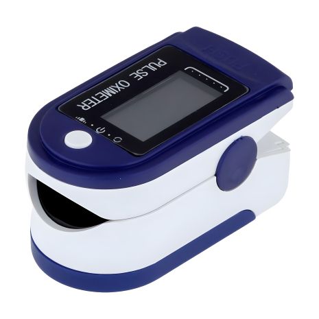Пульсоксиметр LK88 портативний, пульс 30-250 уд, сатурація 0-100%, синьо-білий, 2хААА