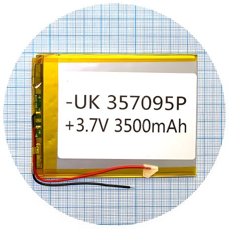 Акумулятор 357095P універсальний 95 х 71 х 3 мм, 3500 mAh 3.7 V