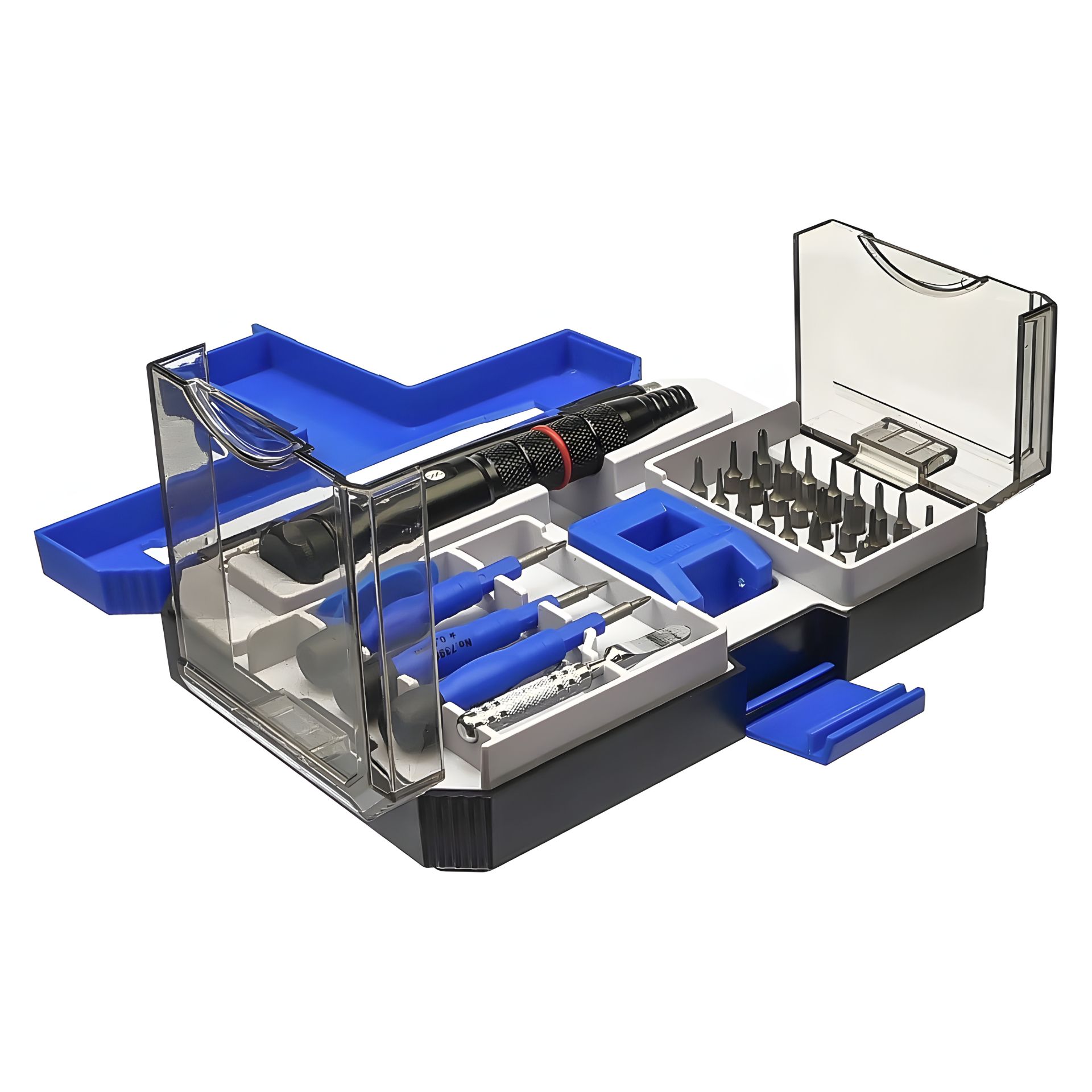 Sunshine SS-5119 набір інструментів (ручка, 24 біти, подовжувач, викрутки +1.5, *0.8, Y0.6, 3 оупентули, магнітайзер) Sunshine SS-5119 набір інструментів (ручка, 24 біти, подовжувач, викрутки +1.5, *0.8, Y0.6, 3 оупентули, магнітайзер)
