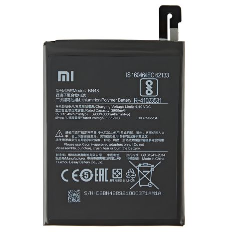 Xiaomi Redmi Note 6 Pro M1806E7TG, M1806E7TH, M1806E7TI (BN48) Аккумулятор 4000 mAh [Original] 12 мес. гарантии