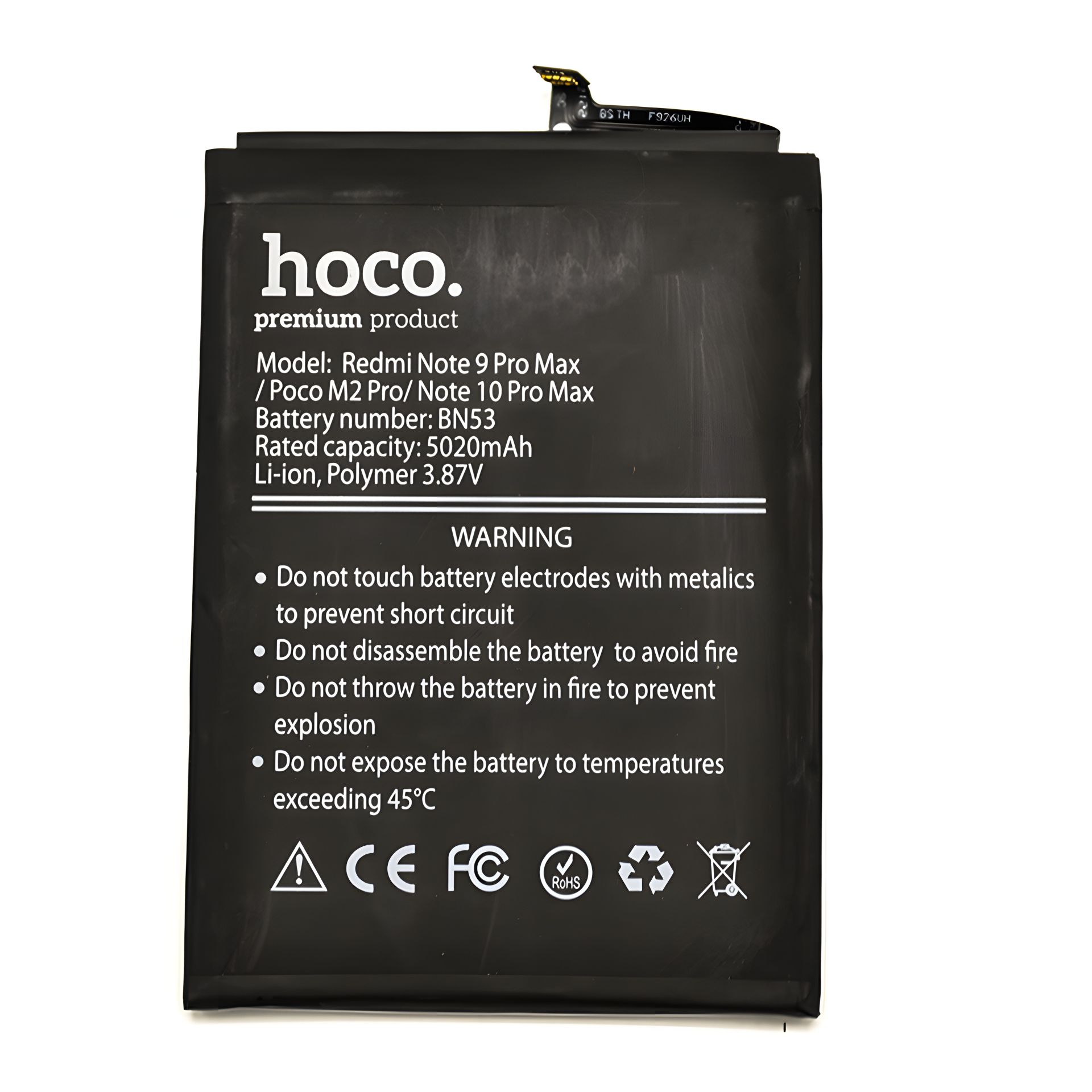 Акумулятор Hoco Xiaomi BN53 Redmi Note 9 Pro Max/Poco M2 Pro/Note 10 Pro Max Акумулятор Hoco Xiaomi BN53 Redmi Note 9 Pro Max/Poco M2 Pro/Note 10 Pro Max