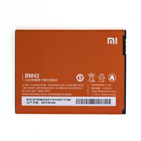 Для Xiaomi BM42 (Redmi Note) аккумулятор, оригинал PRC, гарантия 12 мес.