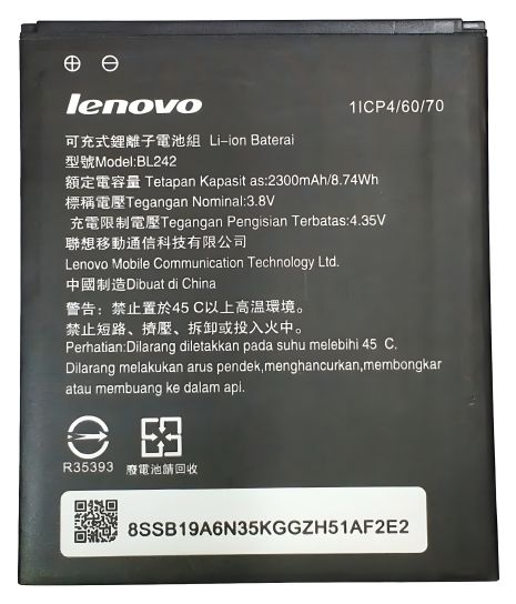 Lenovo BL242 Аккумулятор / для A6010, A6000, K3, K30, A2020 [Original] 12 мес. гарантии